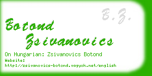 botond zsivanovics business card